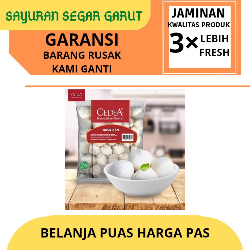 

Cedea Fish Ball /Bakso Ikan 500gr Frozen Food Seafood by Sayuran Segar Garut