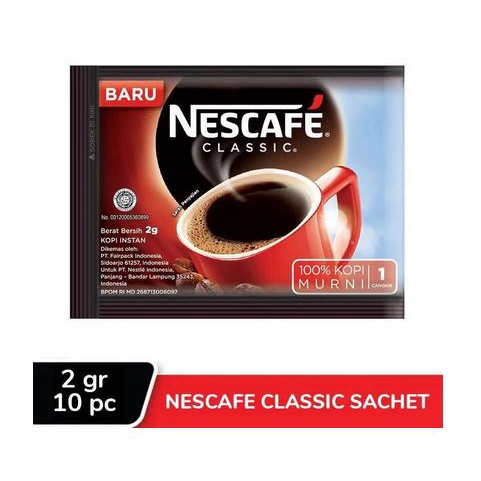 

Nescafe Classic 2gr x 10sachet