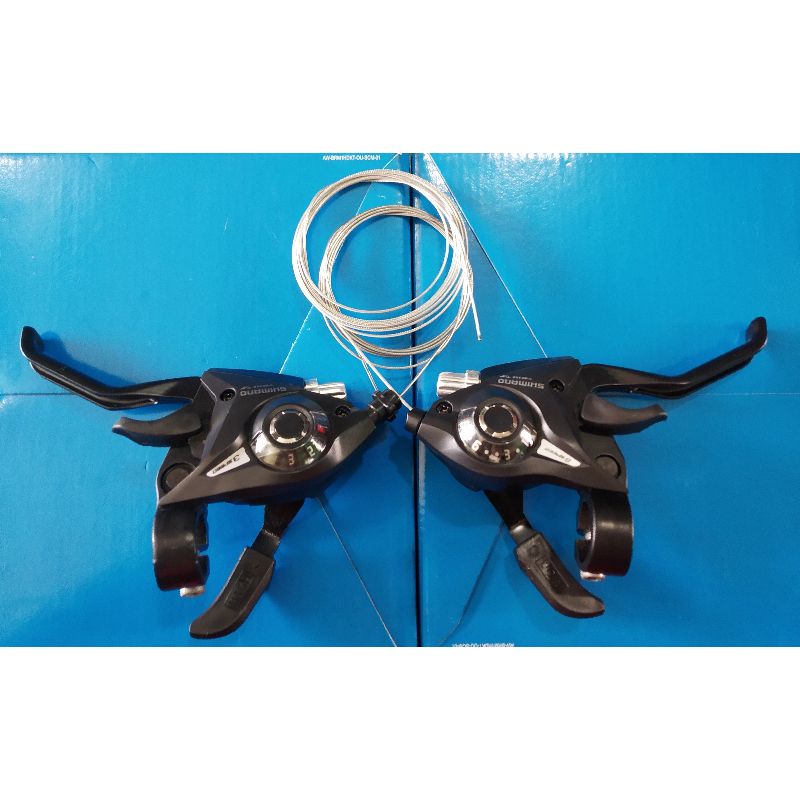 Shifter shimano sepeda MTB 3×8 speed