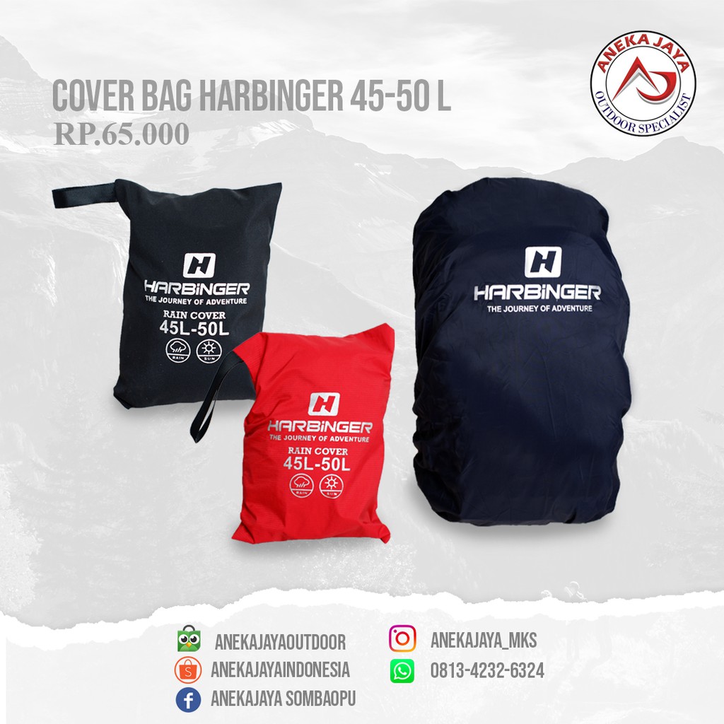 COVER BAG HARBINGER 45-50 L| RAIN COVER TAS RANSEL