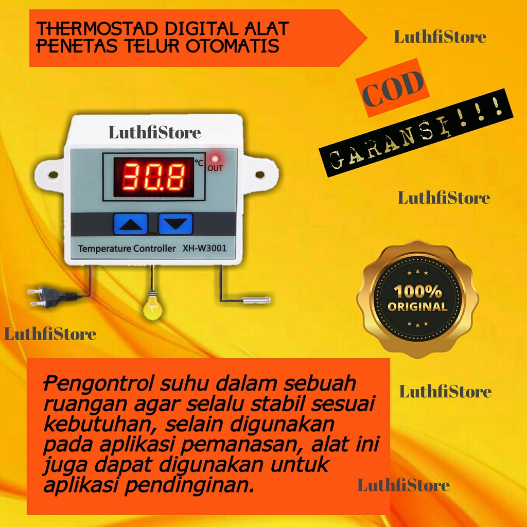 Thermostad Digital mesin tetas Telur AC 220 termostat pengatur suhu panas dingin alat penetas otomat