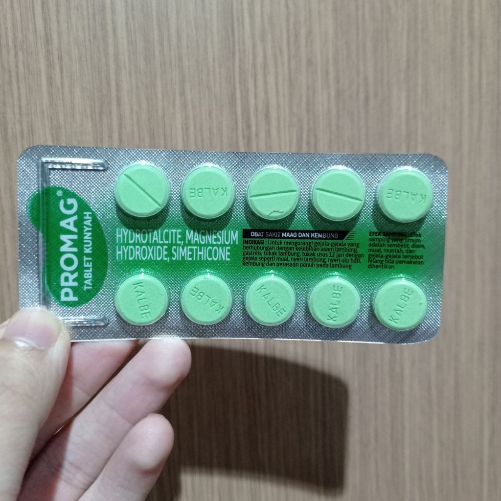 PROMAG TABLET BOX ISI 30 TABLET OBAT MAAG DAN KEMBUNG ISI 3 BLISTER