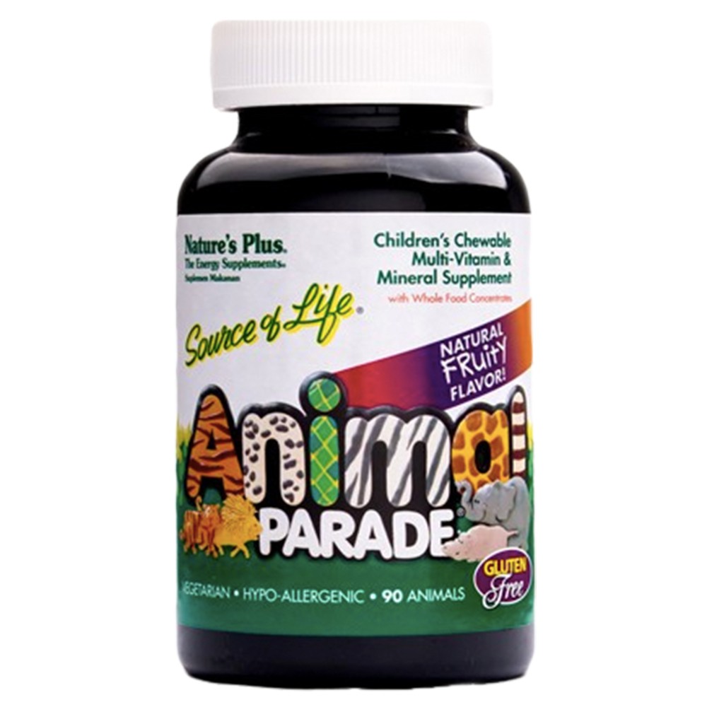 NATURE'S NATURES NATURE PLUS SOURCE OF LIFE SOL ANIMAL PARADE MULTIVITAMIN MULTI VITAMIN 90 ANIMALS