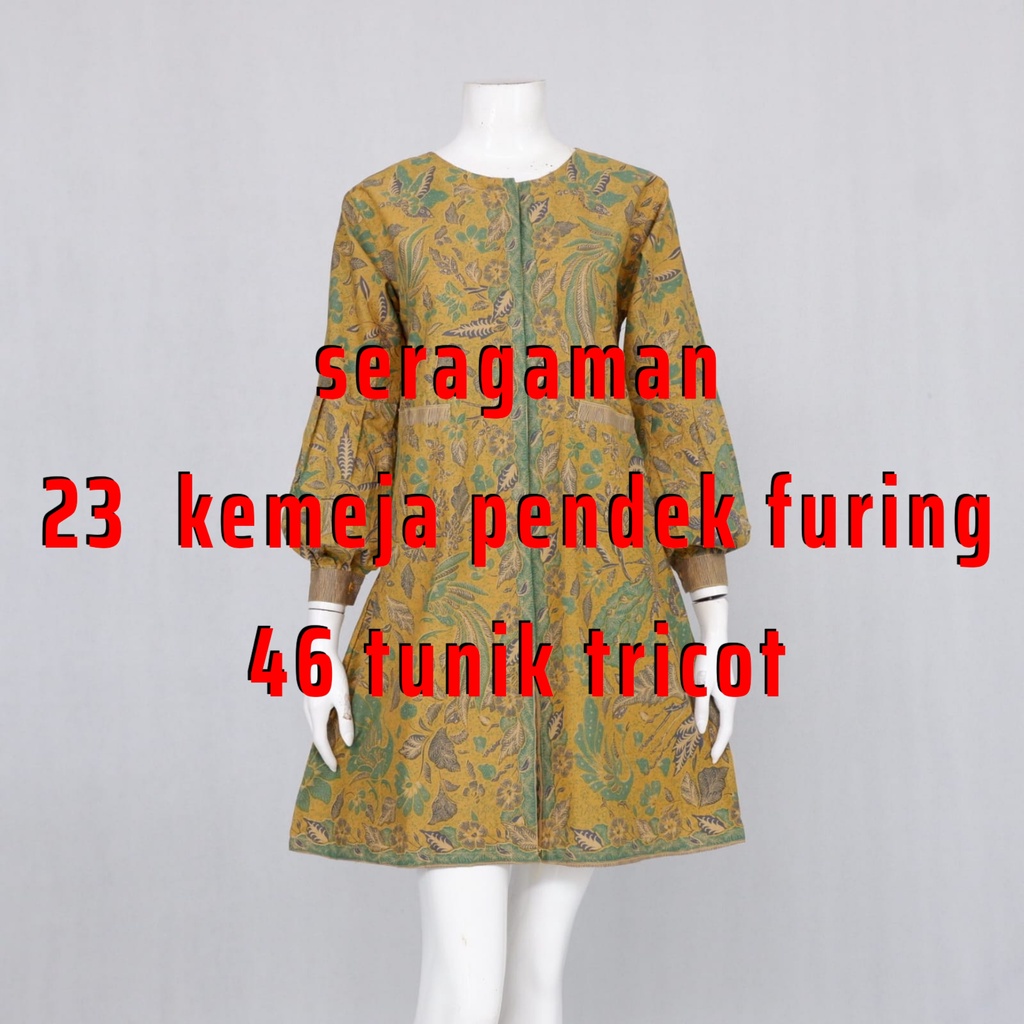 Seragaman tunik tdan kemeja tiga negri kuning