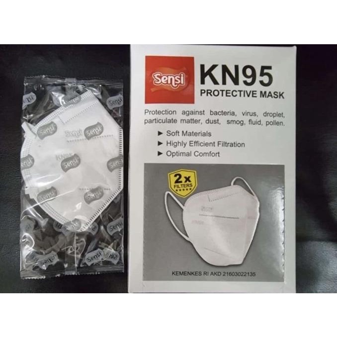 HARGA TERBAIK Masker sensi KN95 Isi 20 5 ply ori sensi putih