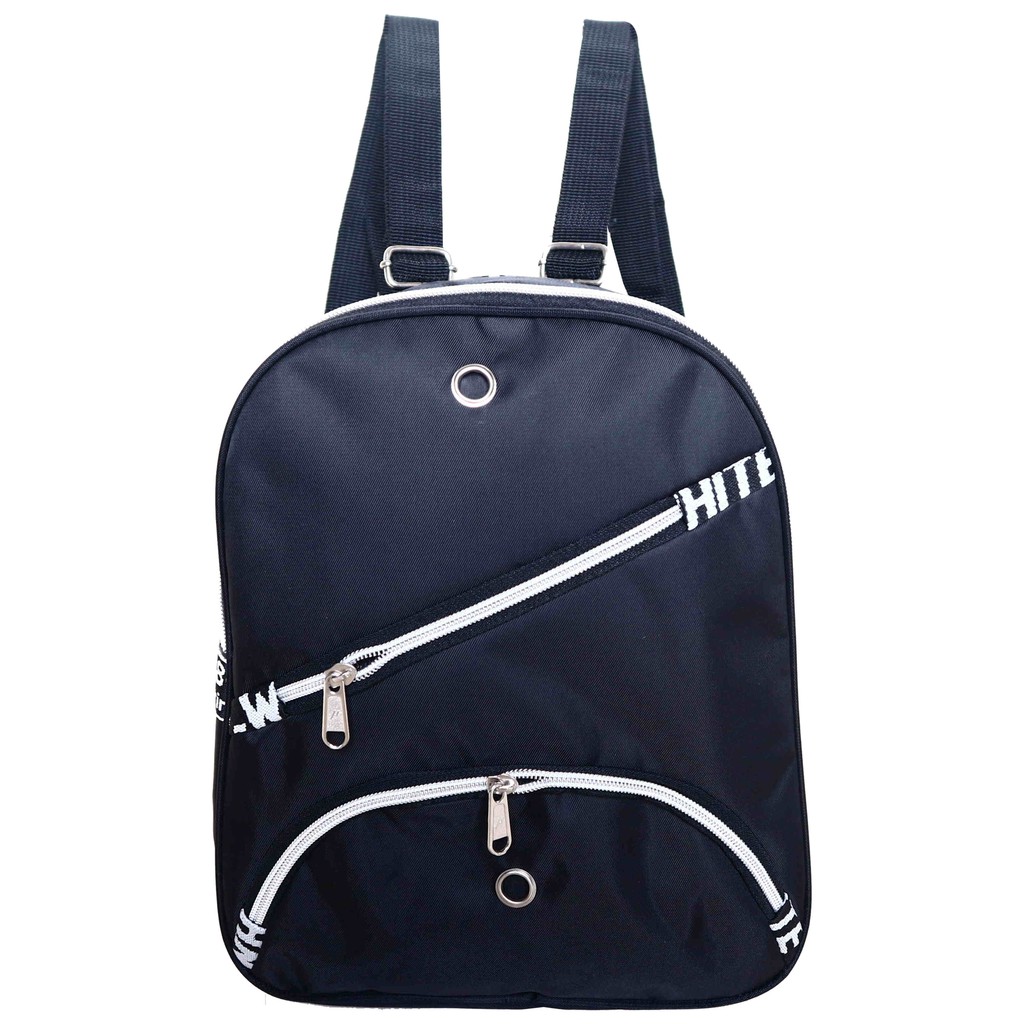 Tas Ransel Cewek Backpack Hangout Imut Motif Hitam Fashionable