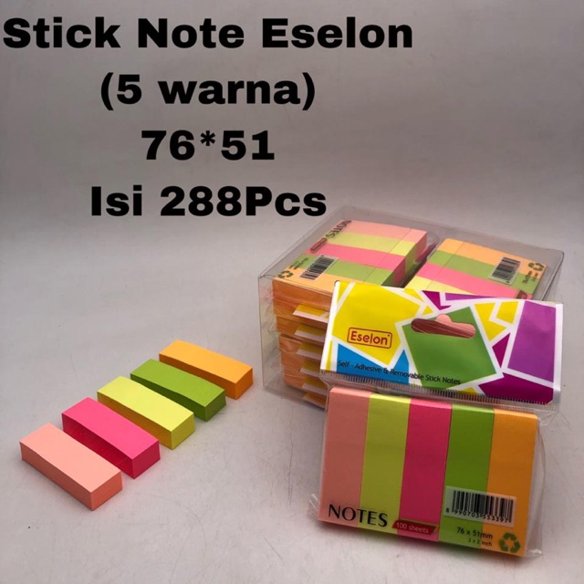 

Stick note / kertas tempel / sticky notes / sticky notes 76x51mm / eselon