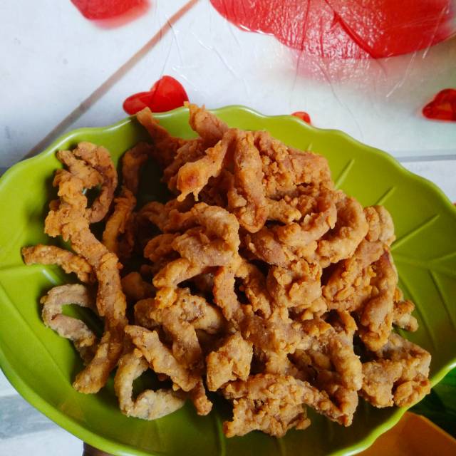 

Keripik usus ayam / usus ayam krispi