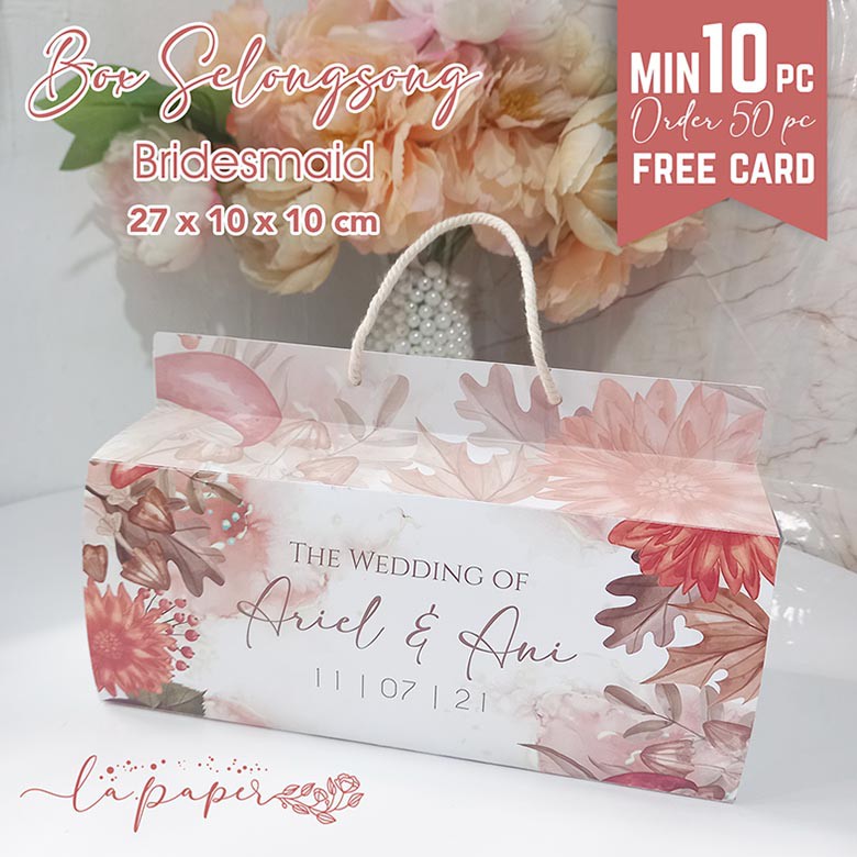 

box bridesmaid selongsong | 24 x 10 x 10 cm