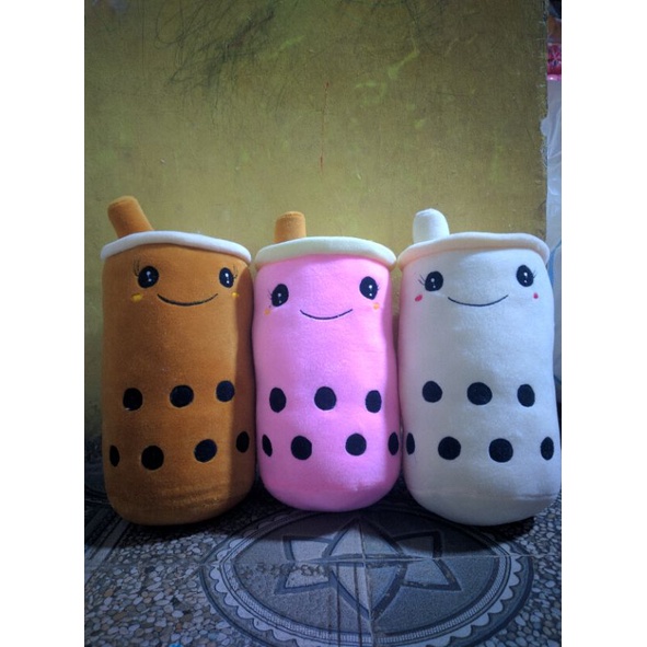 Boneka Boba Milk Tea Ukuran XL 50 cm