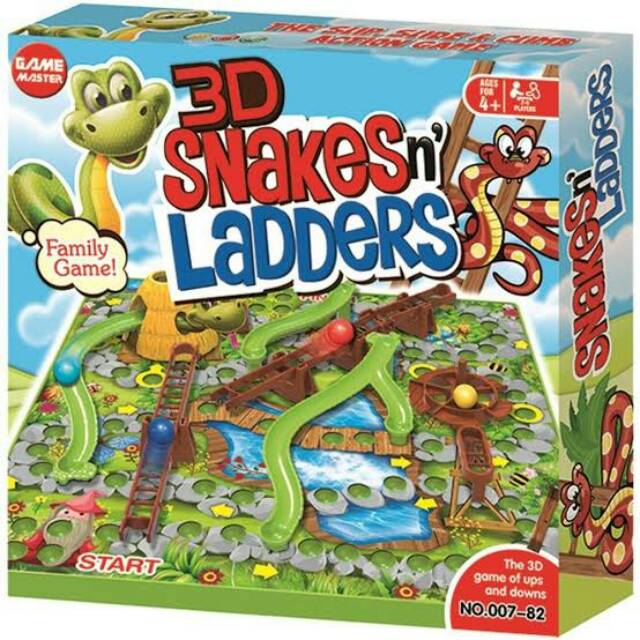 3D snakes ladders 007-82