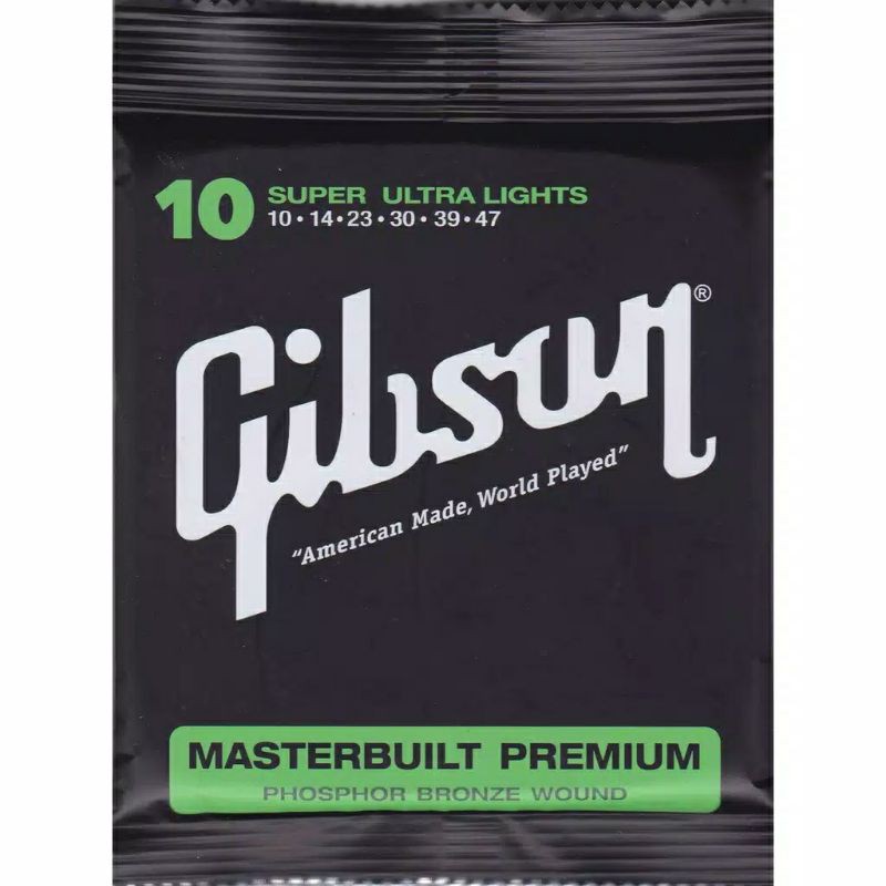 Senar Gitar Akustik Gibson Super Ultra Light Phosphor Bronze Wound Ukuran 010