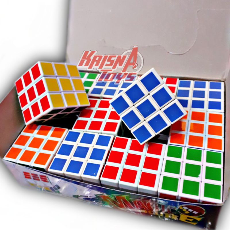 MAINAN ANAK RUBIK MINI/MAGIC CUBE/PUZZLE RUBIC isi 4pcs/pack