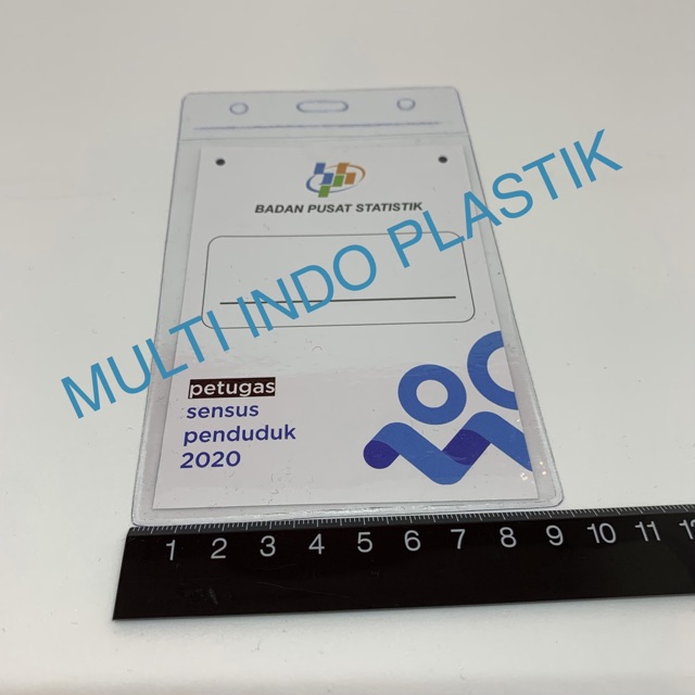 Tali gantungan id card/nametag uk 9.5 x 12.5/tali lanyard 2 cm kuning/tali nametag/plastik nametag