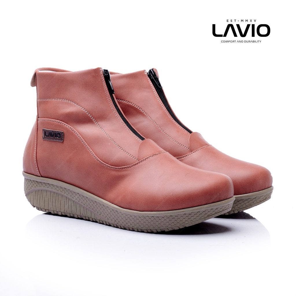 Sepatu Sneakers Boots Wanita Cewe Keren Korea Kekinian Lavio Vanilla Original