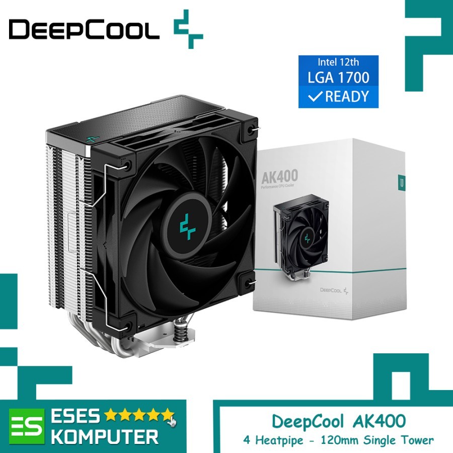 HSF DeepCool AK400 | Single Tower 120mm Air CPU Cooler Intel / AMD