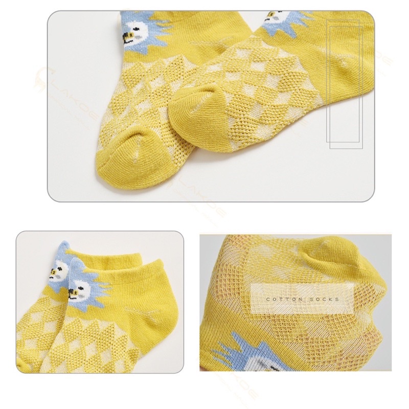 DK 01 Sock Kaos Kaki BAYI PENDEK Karakter Lucu / Kaos Kaki Impor / Kaos Kaki Korea / Socks Kids