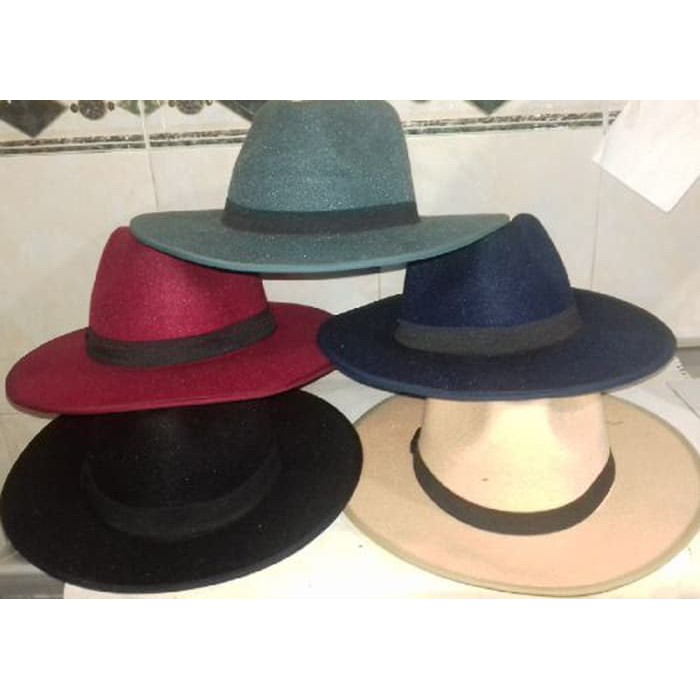 Topi fedora besar lebar panama pantai