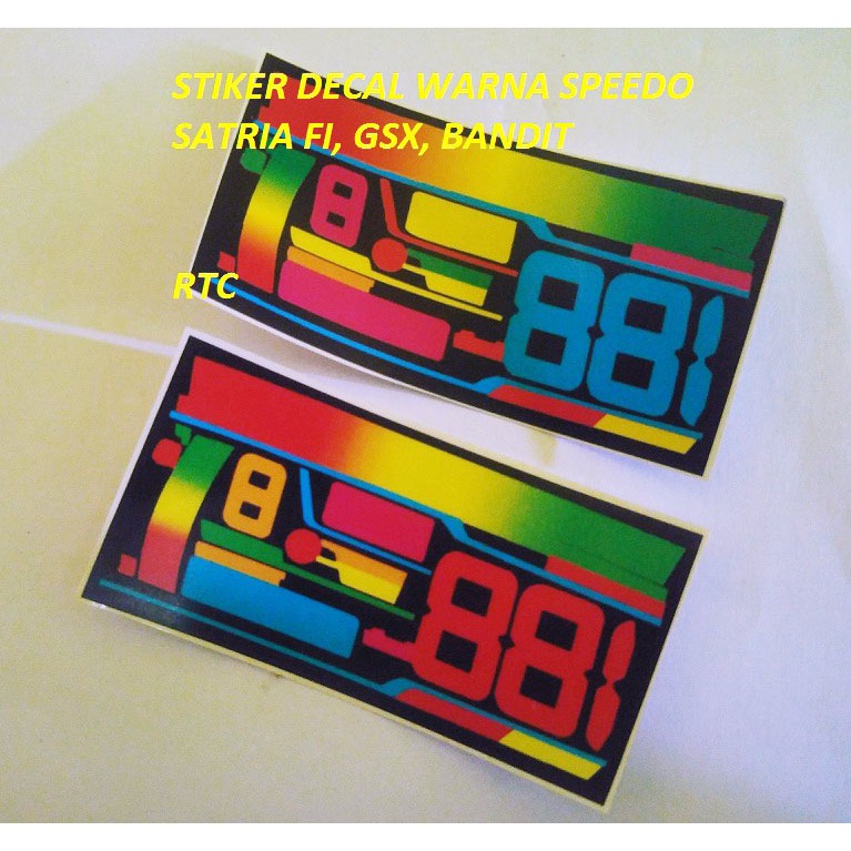 Stiker warna decal Lcd Speedometer suzuki Satria Fi Gsx gsxr bandit Sticker Spidometer Warna Pelangi