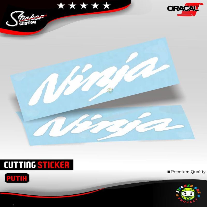 Sticker cutting ninja r rr ~ 2pcs stiker NINJA stiker motor ninja