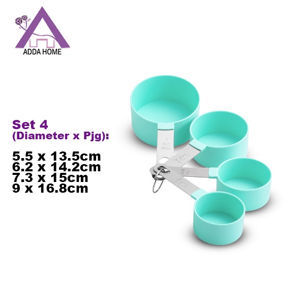 Adda Home - Premium Sekop Gelas Sendok Takar Baking Measuring Cup Set 4