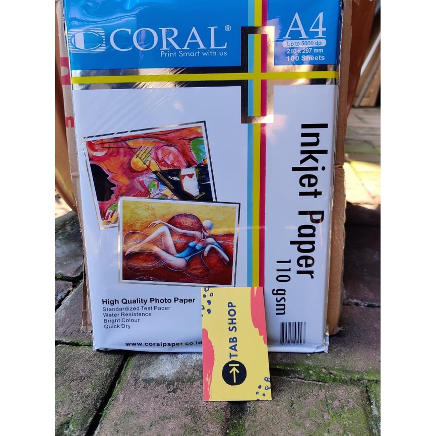 

Terjangkau - CORAL INKJET PAPER 110 GSM 100 SHEETS A4 ,.