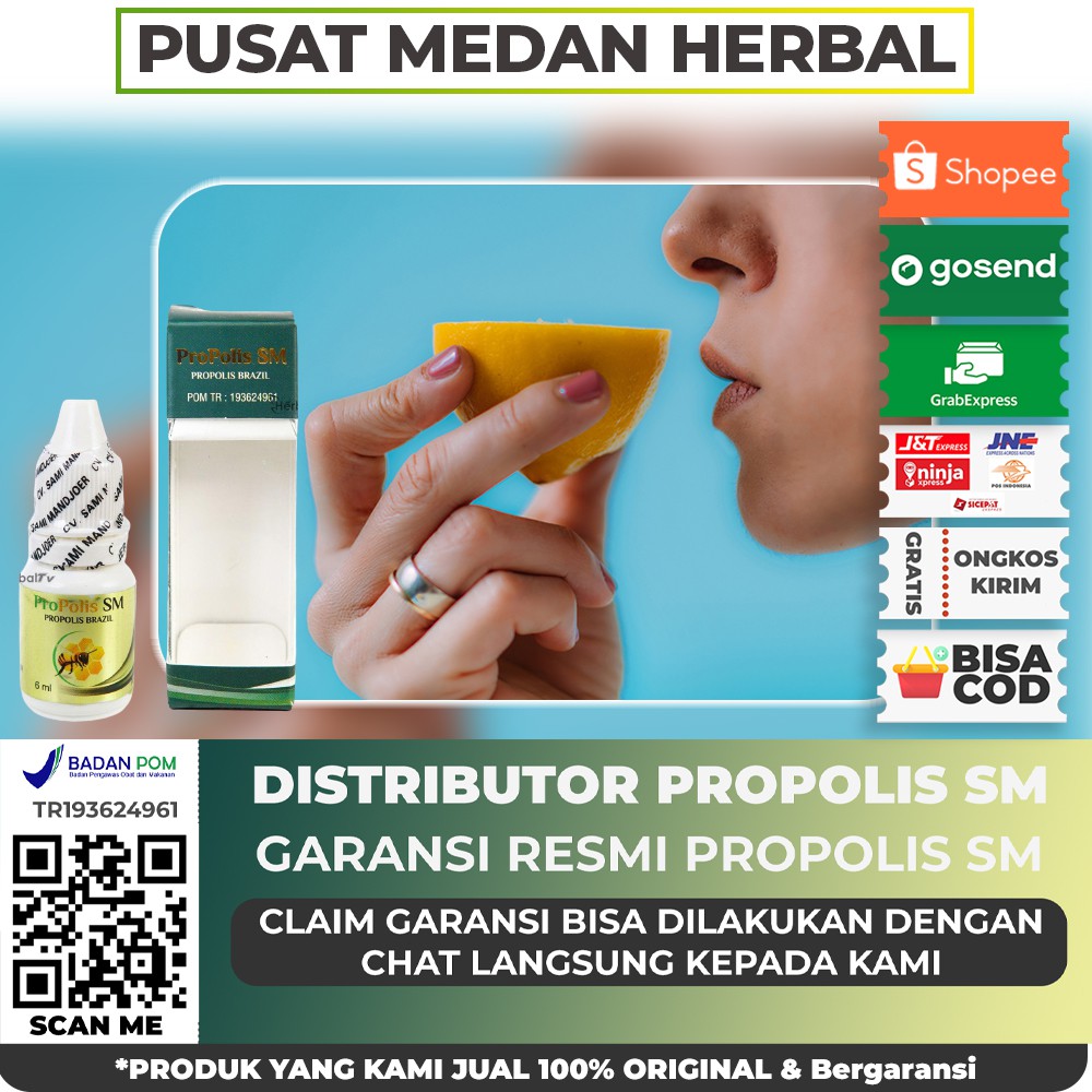 

Obat Anosmia Herbal - Tidak bisa cium bau, rasa makanan, hilang penciuman & perasa - PROPOLIS SM