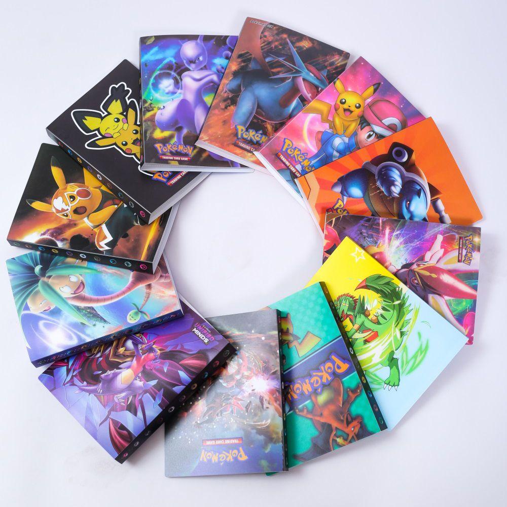 Agustinina Kartu Pokemon Album Pokemons Mainan Anak Hadiah Pikachu Anime Display Binder Foto Album Koleksi Folder