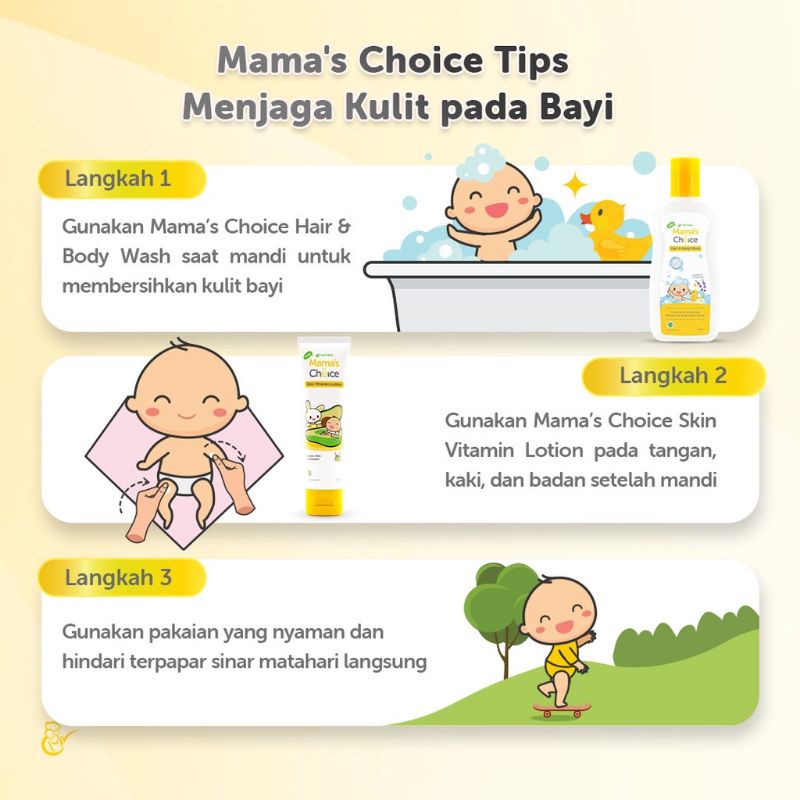 Mama's Choice Baby Skin Vitamin Lotion | Krim Lotion Pelembab Kulit Bayi