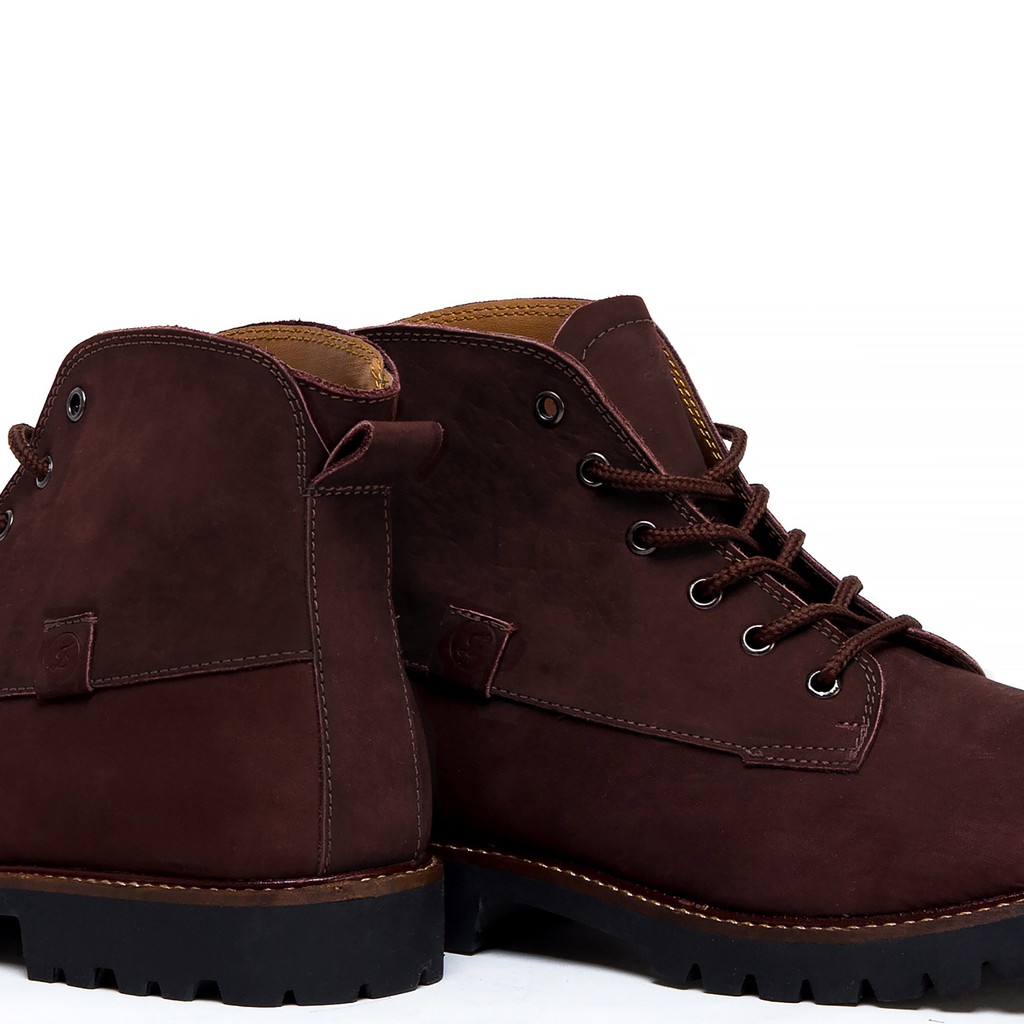 Icon Dark Brown | Sepatu Kulit Asli Vintage Klasik Pria Cowok Men Boots Footwear Ori | FORIND Zapato
