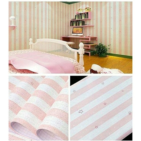 wallpaper salur pink bintang 10meter