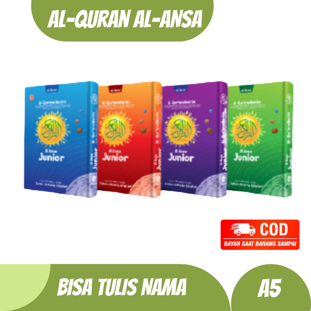 Al Ansa Quran Hafazan Perkata Latin Motif Junior A5 (Free Custom Nama)