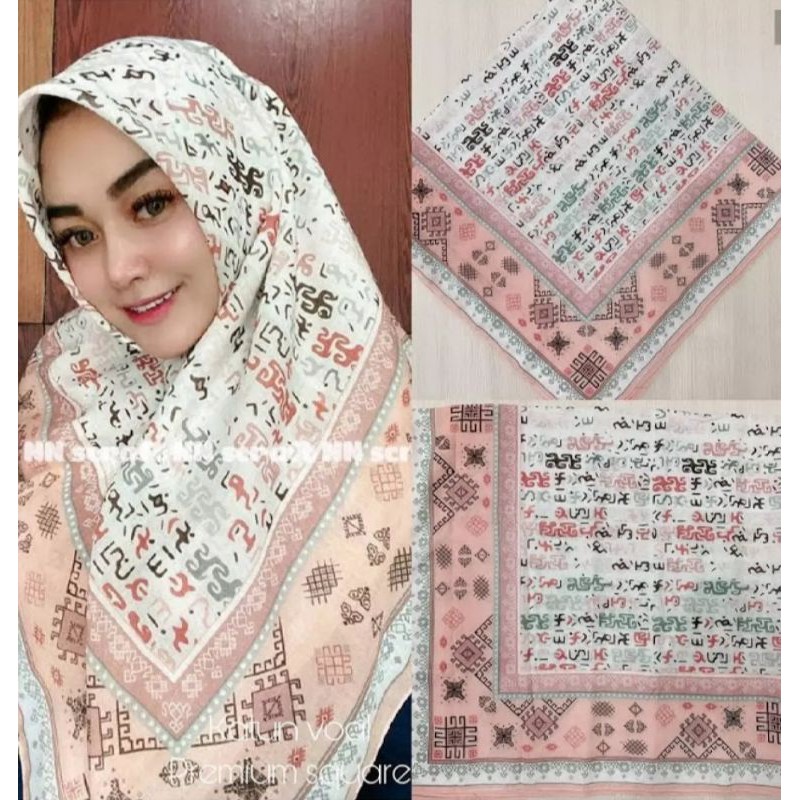 Hijab segi empat motif / Kerudung DEENAY Voal Premium / HIJAB / Kerudung terbaru 2021