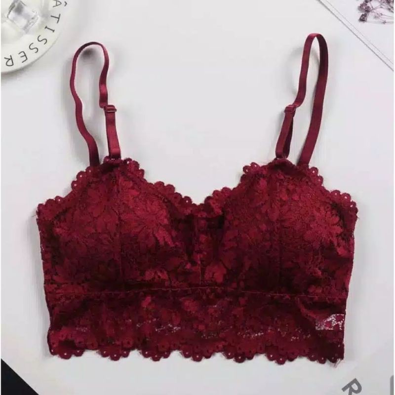 ROSE PUSH UP BRA BUSA BROKAT TANPA KAWAT KEMBEN PAKAIAN DALAM WANITA