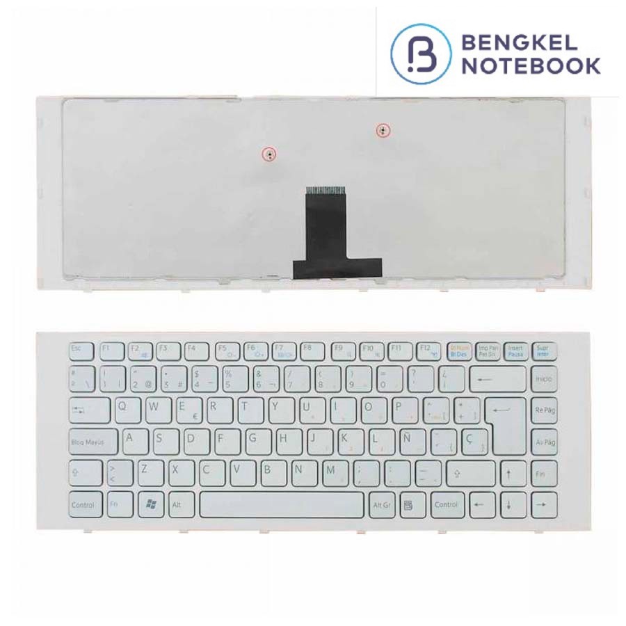 Keyboard Sony VPCEG VPCEK White &amp; Frame White