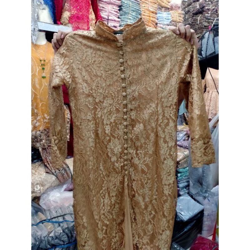 Realpict kebaya besanan//kebaya brukat kancing depan//kebaya tunik brukat busui//seragam pesta