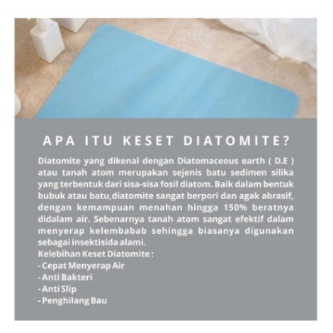 KESET DIATOMITE KAMAR MANDI 40 X 60 CM ANTI SLIP  [SWEET SPACE]