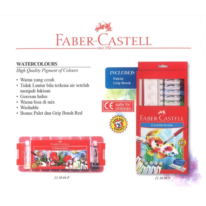 

Hadir Cat Air Faber Castell 12 Warna Termasuk Palet Dan Kuas Bergaransi
