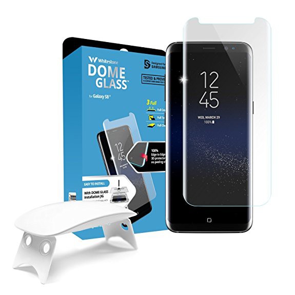 Original Full Adhesive Tempered Glass WhiteStone Dome Galaxy S8