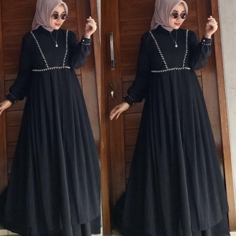 Nabila Dress vol 2 Gamis CeruttiBabydoll Gamis Alhaya Gamis Murah Gamis Polos Gamis Jumbo | DGL.15Jl