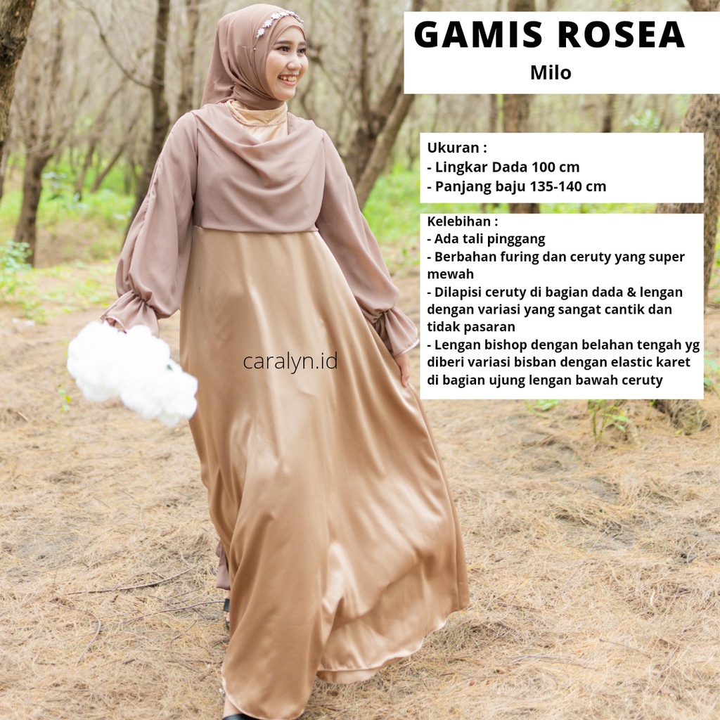 GAMIS TERBARU 2023 LEBARAN WANITA KEKINIAN ROSEA