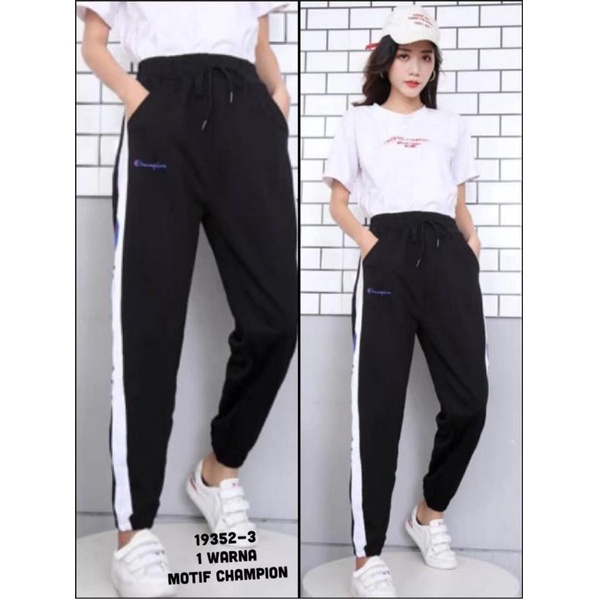 Woman Training Pants Sweatpants Track Pants ( Celana Training Olahraga Gym Adid*s Wanita )