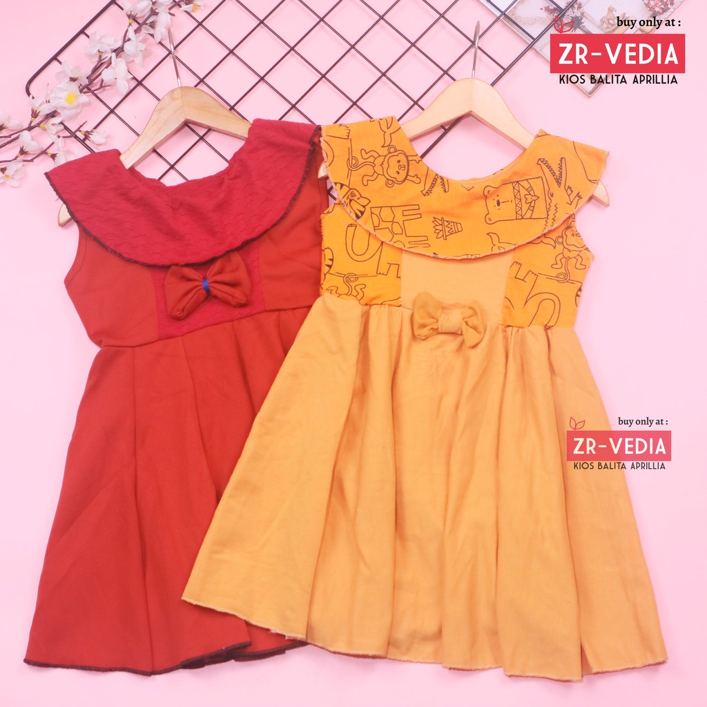 Dress Cantika uk 4-5 Tahun / Baju Anak Perempuan Dres Yukensi Harian Gaun Pesta Balita Cewek Import