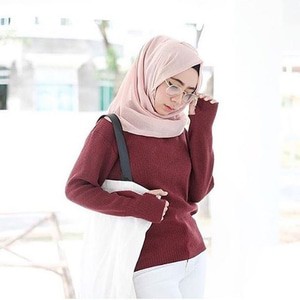 ZAHRA - Atasan Wanita Rajut Halus BAJU RAJUT ROUNDHAND SWEATER