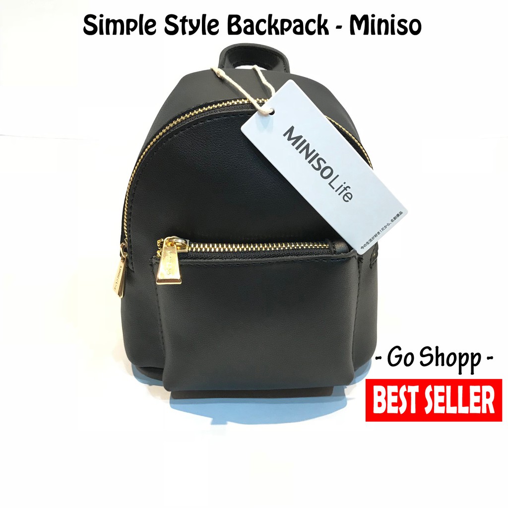 Tas Wanita Backpack Miniso Classic Bagpack Elegant Shopee Indonesia