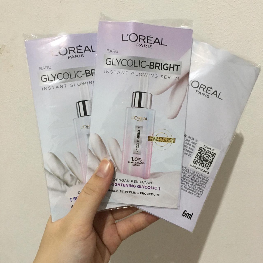 L'Oreal Paris Glycolic Bright Instant Glowing Serum 6 ml / Loreal glycolicbright serum sachet