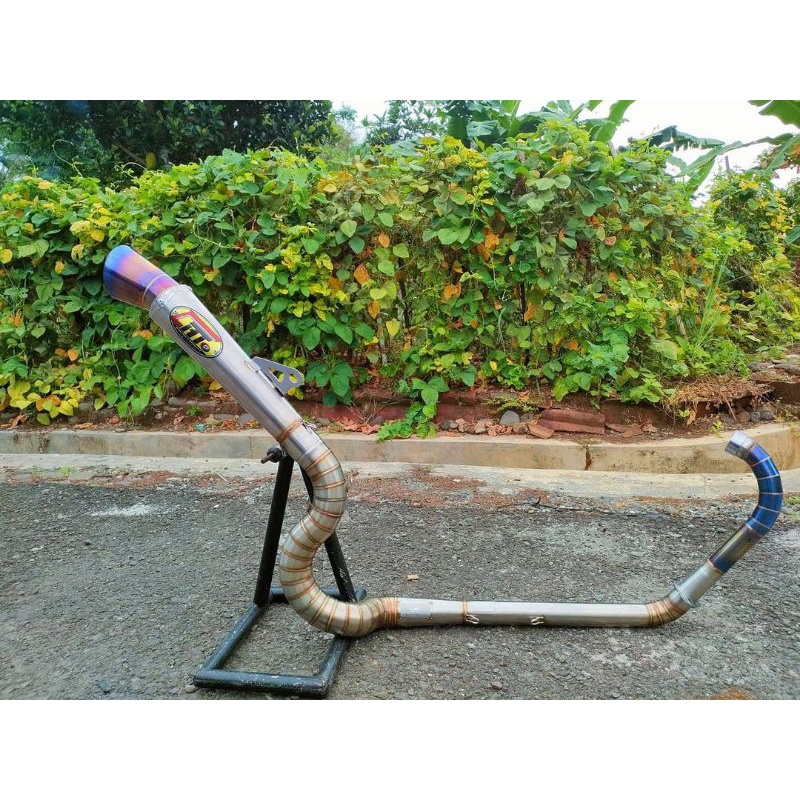 Knalpot cat racing knalpot kanan naga stenlis step fu vixion 150cc