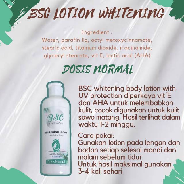 BSC LOTION WHITENING DOSIS NORMAL