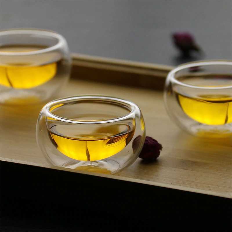 HTH Gelas Cangkir Kopi Anti Panas Double-Wall Shot Glass 6PCS 50ml