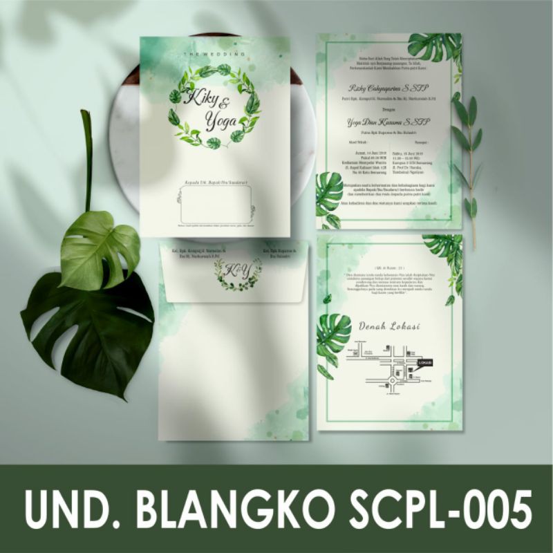 SCPL 005 / Blangko undangan Griya/ Blangko Kosong / Cetak Undangan / Undangan Savana.